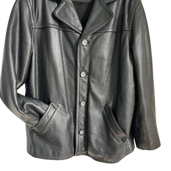 Vintage Guess Men’s Heavy Genuine Leather Jacket with Removable Lining - Picture 3 of 11